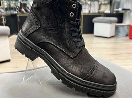 19282-40056 черный, натуральная кожа, байка, каучук