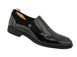 19740-9145 черный, натуральная кожа ( лак+ замш)