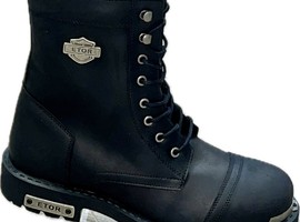 18810-137 чоппер, черный, натуральная кожа, байка, каучук