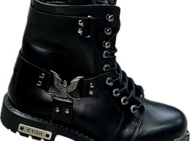 18950-137 чоппер , черные , натуральная кожа, байка, каучук