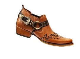 9762-886 , рыжие, натуральная кожа,  деревянный каблук